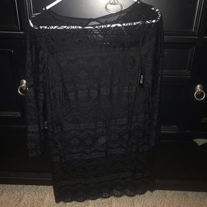 Black lace dress